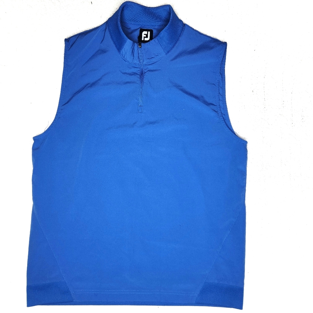 FootJoy 1/4 Zip Blue Mens Medium Vest - Picture 2 of 3